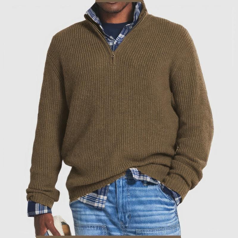 Finn | Elegant sweater with zip collar