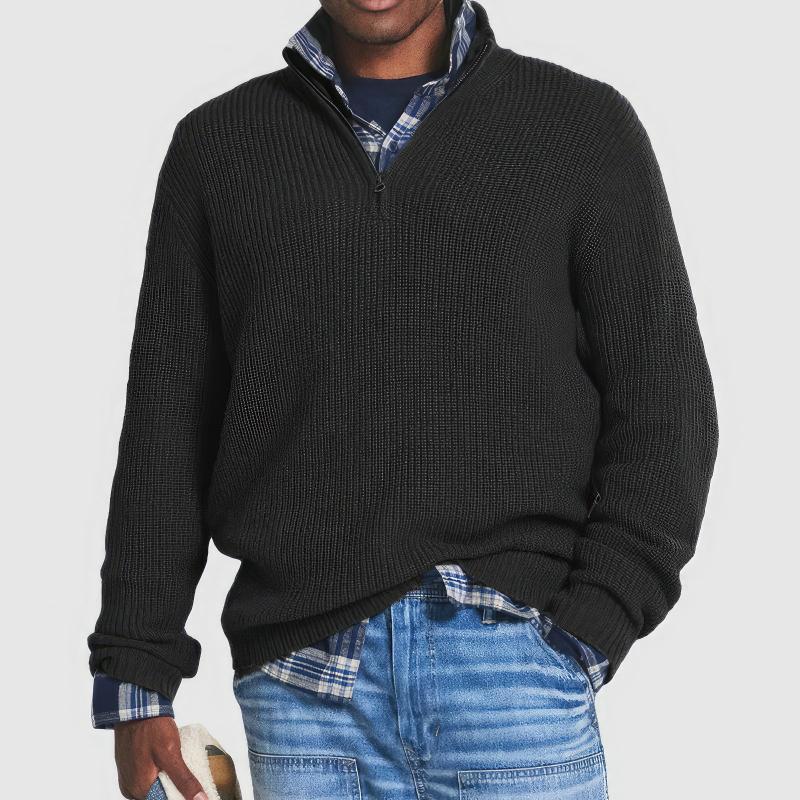 Finn | Elegant sweater with zip collar