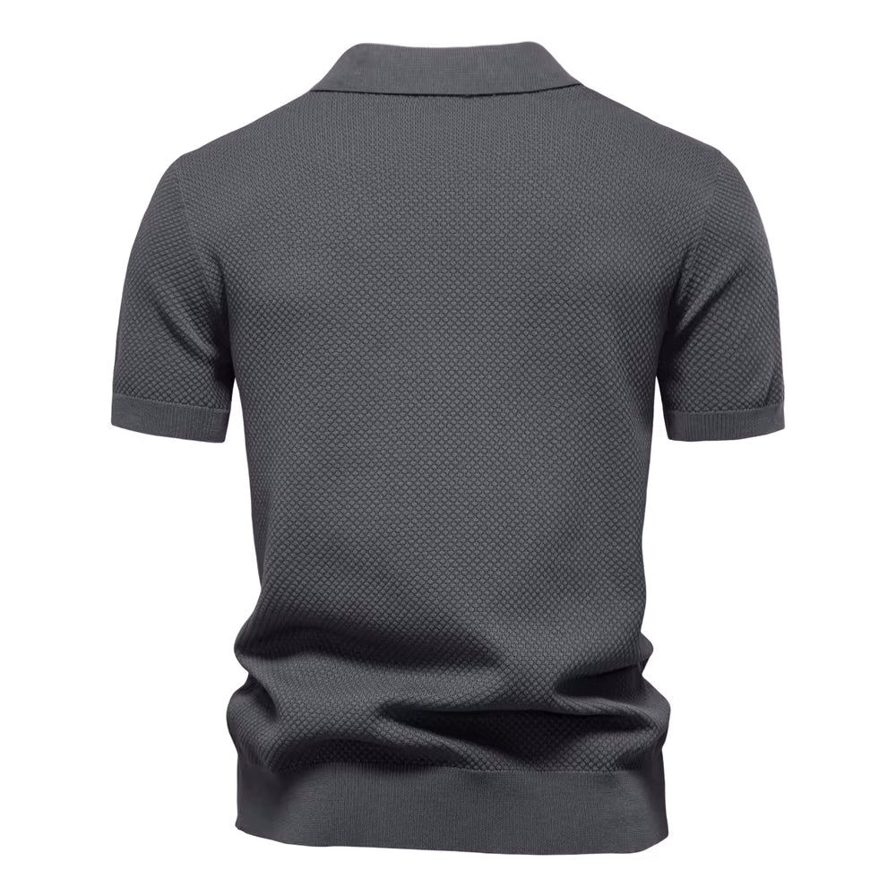 LOREN – Men’s Mesh Textured Polo Shirt
