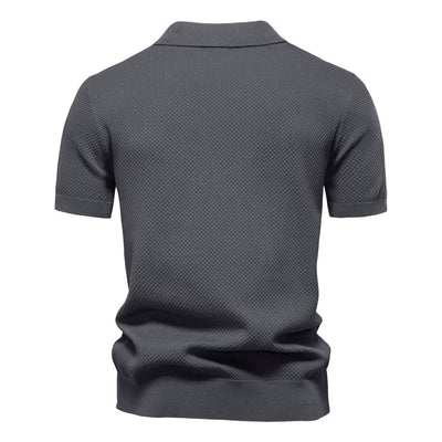 LOREN – Men’s Mesh Textured Polo Shirt