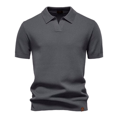 LOREN – Men’s Mesh Textured Polo Shirt