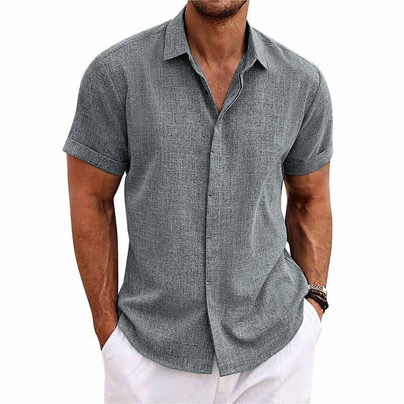 TAREN – Men’s Cotton-Linen Short Sleeve Shirt