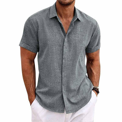 TAREN – Men’s Cotton-Linen Short Sleeve Shirt