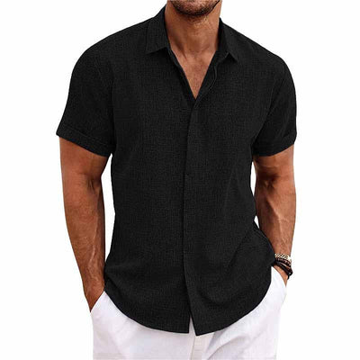 TAREN – Men’s Cotton-Linen Short Sleeve Shirt