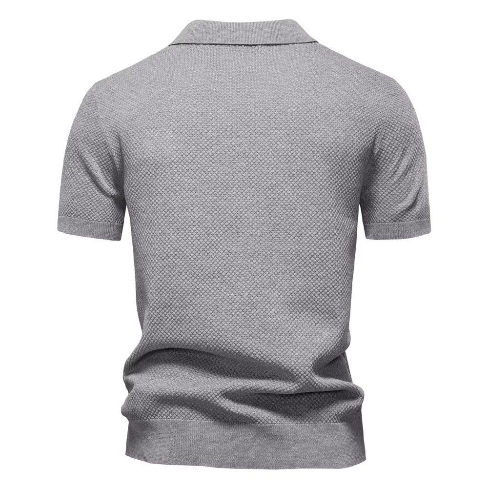 LOREN – Men’s Mesh Textured Polo Shirt