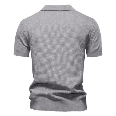 LOREN – Men’s Mesh Textured Polo Shirt