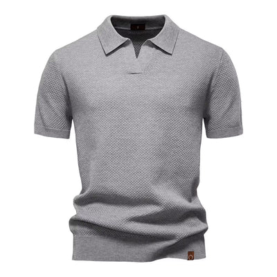LOREN – Men’s Mesh Textured Polo Shirt