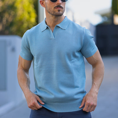 LOREN – Men’s Mesh Textured Polo Shirt