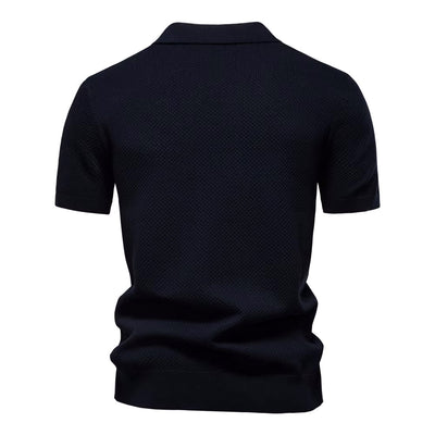 LOREN – Men’s Mesh Textured Polo Shirt