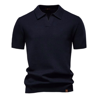 LOREN – Men’s Mesh Textured Polo Shirt