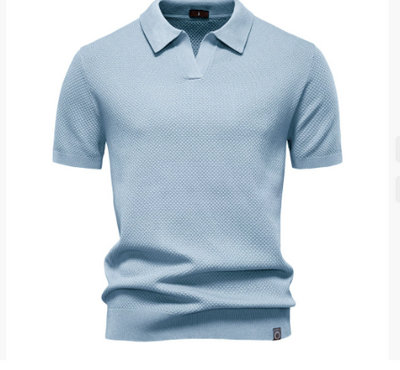LOREN – Men’s Mesh Textured Polo Shirt